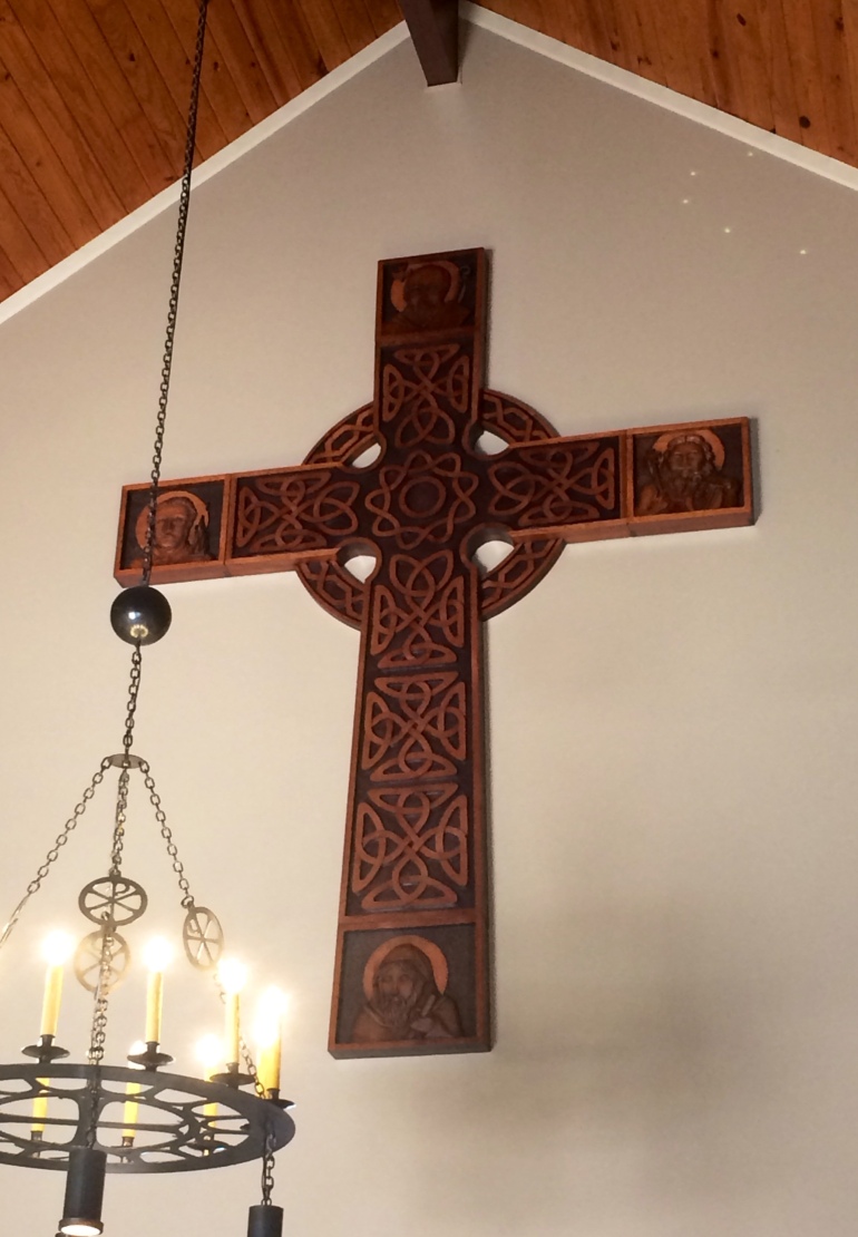 High Cross in the narthex with light less bright